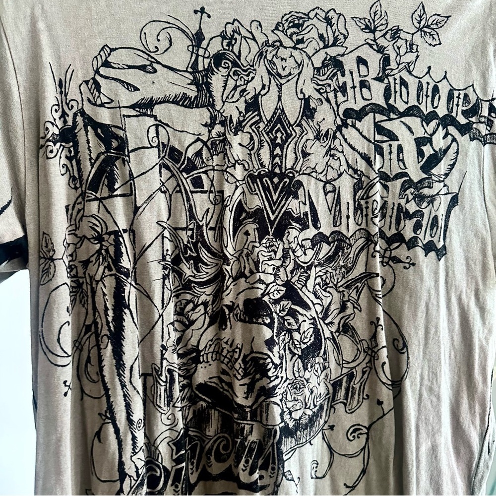 Buffalo David Bitton Gray Short Sleeve Vintage Tee Men’s Large - Picture 2 of 6
